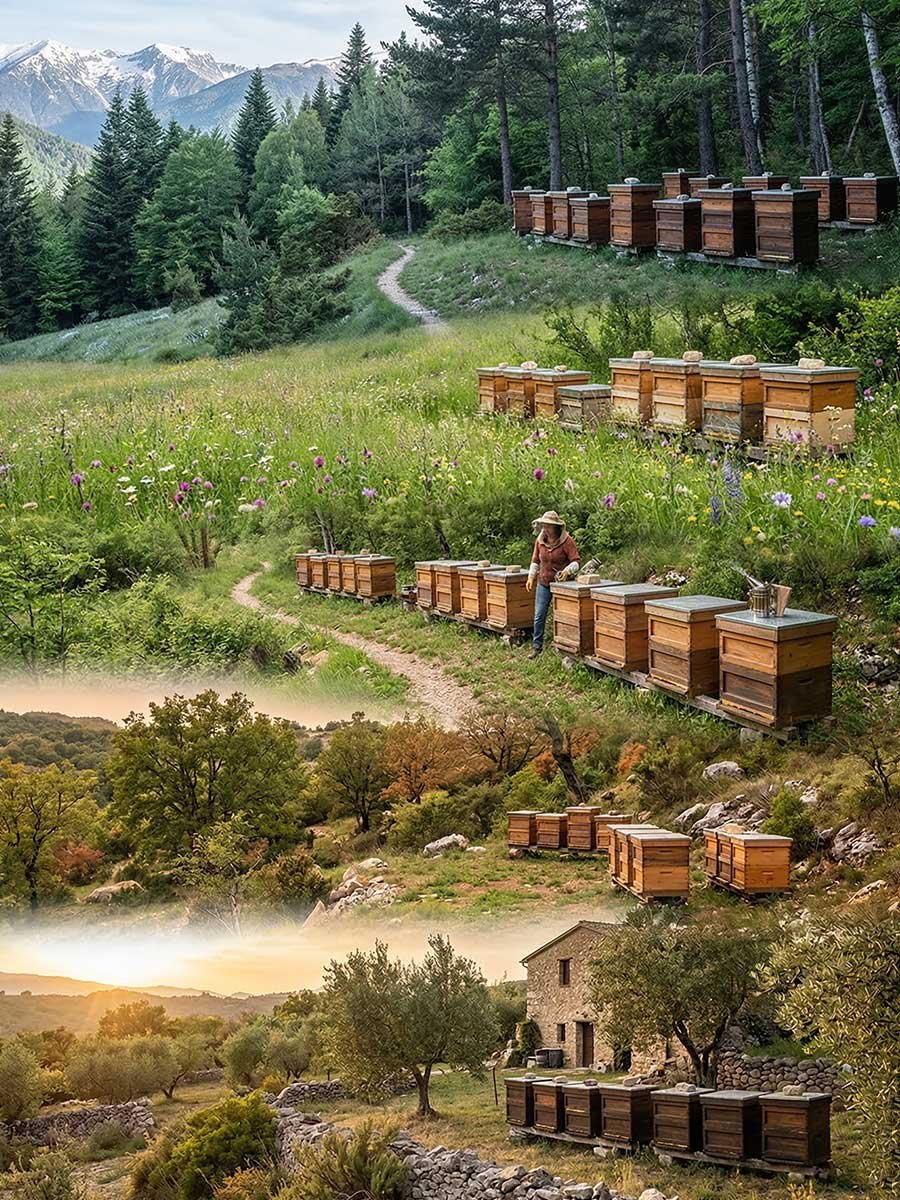 Apiari in paesaggi diversi tra montagna e campagna, percorso di apicoltura dal 1865